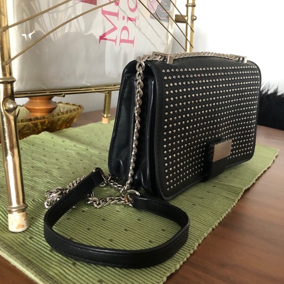 Zara black faux leather studded purse - Picture 8 of 8